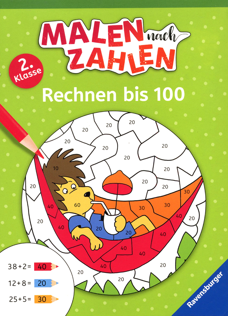Malen nach Zahlen Rechnen bis 100